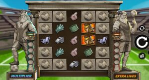 Goals of Olympus Boltlock slot review gameplay image – 250 spin test