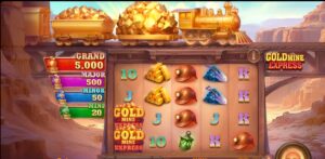Gold Mine Express slot review gameplay image – 250 spin test