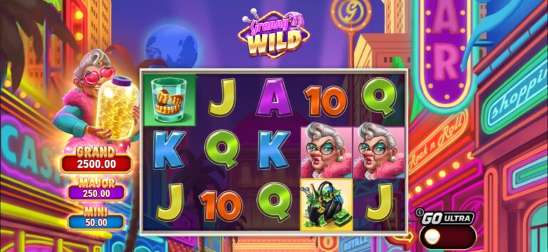 Granny's Wild slot review gameplay image – 250 spin test