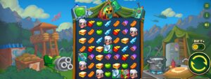 Hot Potato: Battleground slot review gameplay image – 250 spin test