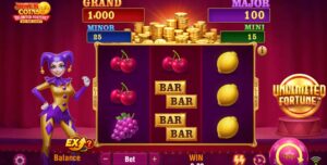 Joker Coins Unlimited Fortune slot review gameplay image – 250 spin test