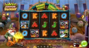 Lawn N' Complete Disorder slot review gameplay image – 250 spin test