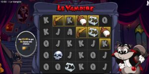 Le Vampire slot review gameplay image – 250 spin test