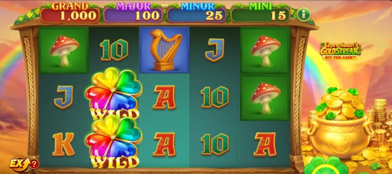 Leprechaun's Gold Streak slot review gameplay image – 250 spin test