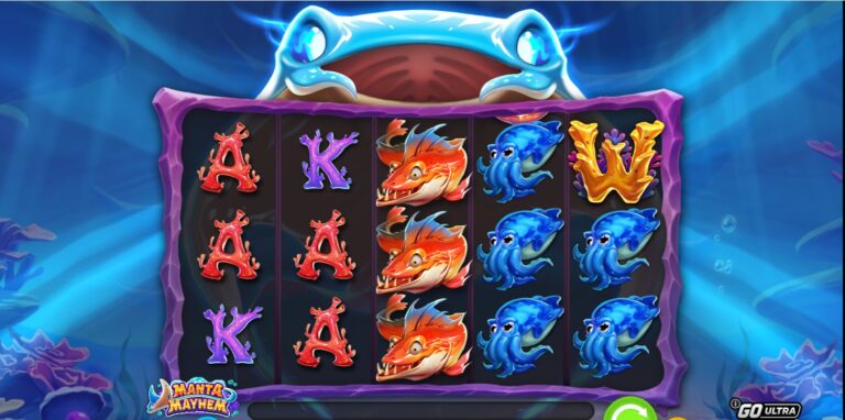Manta Mayhem slot review gameplay image – 250 spin test