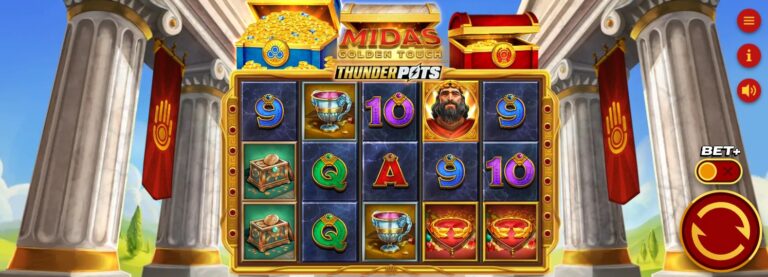Midas Golden Touch Thunder Pots slot review gameplay image – 250 spin test