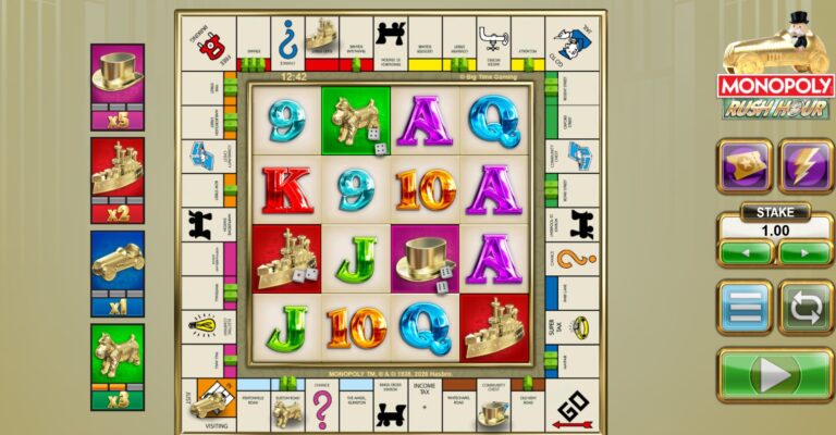 Monopoly Rush Hour slot review gameplay image – 250 spin test