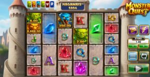 Monster Quest slot review gameplay image – 250 spin test