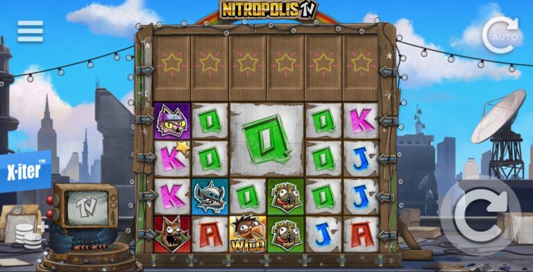 Nitropolis TV slot review gameplay image – 250 spin test