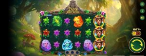Pan's Arcadia slot review gameplay image – 250 spin test