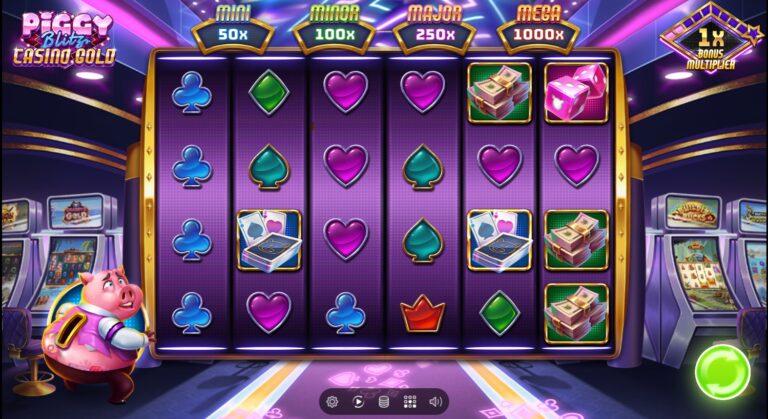 Piggy Blitz Casino Gold slot review gameplay image – 250 spin test