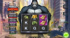 Primal Rampage slot review gameplay image – 250 spin test