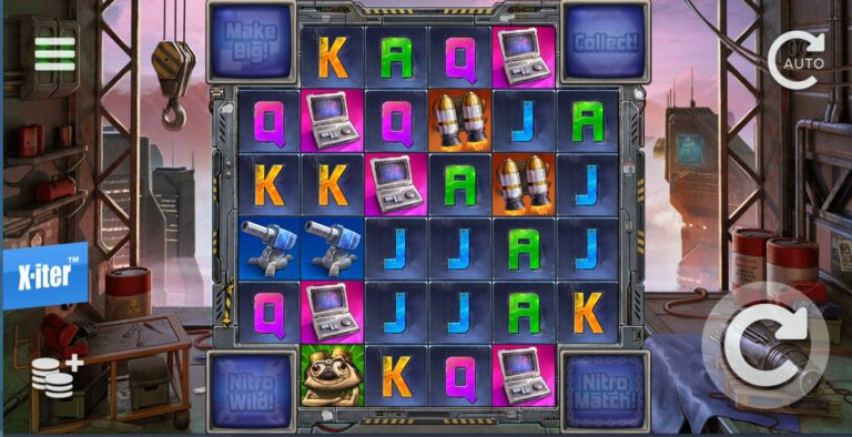 Pug Thugs of Nitropolis slot review gameplay image – 250 spin test