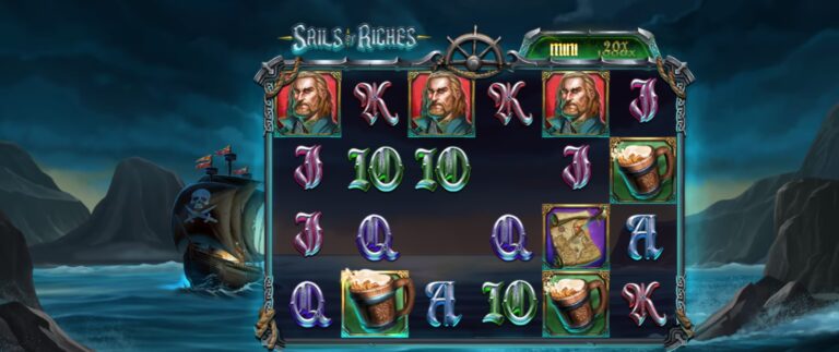 Sails or Riches slot review gameplay image – 250 spin test