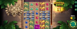 Serpentico Smash slot review gameplay image – 250 spin test