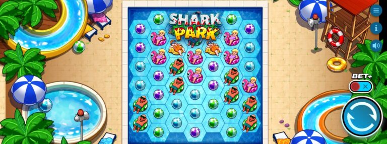 Shark Park slot review gameplay image – 250 spin test