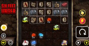 Six Feet Under slot review gameplay image – 250 spin test