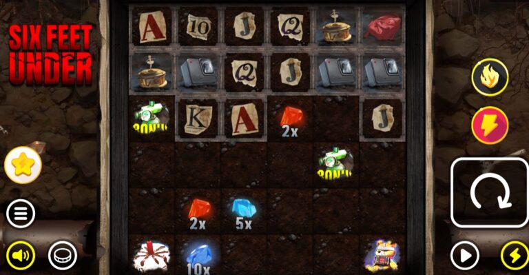 Six Feet Under slot review gameplay image – 250 spin test
