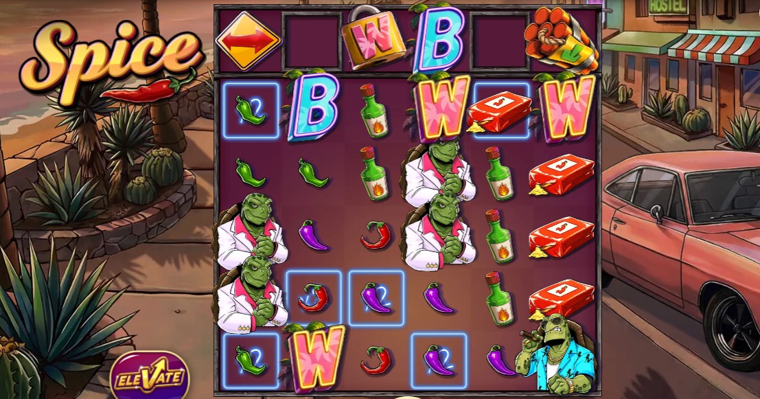 Spice slot review gameplay image – 250 spin test