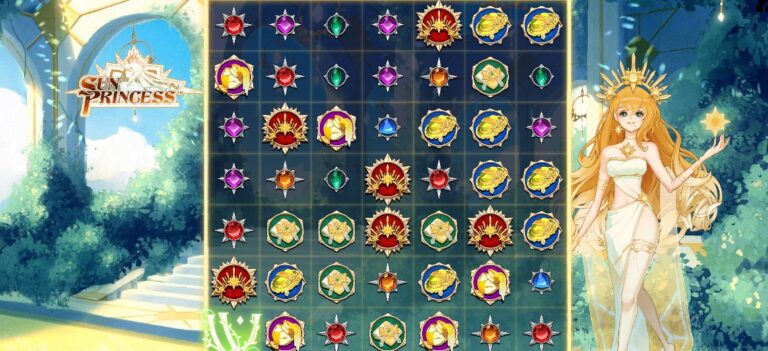 Sun Princess slot review gameplay image – 250 spin test