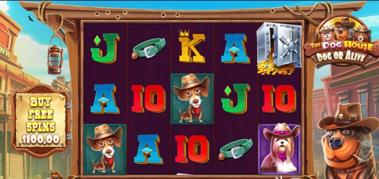 The Dog House Dog or Alive slot review gameplay image – 250 spin test