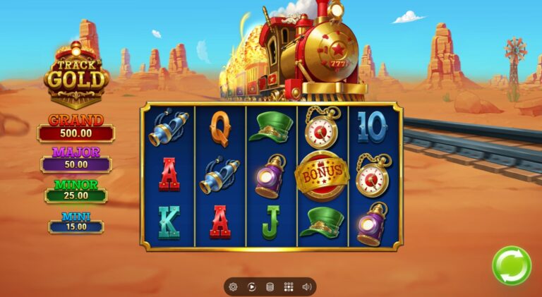Track N Gold slot review gameplay image – 250 spin test