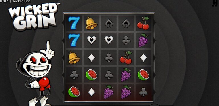 Wicked Grin slot review gameplay image – 250 spin test